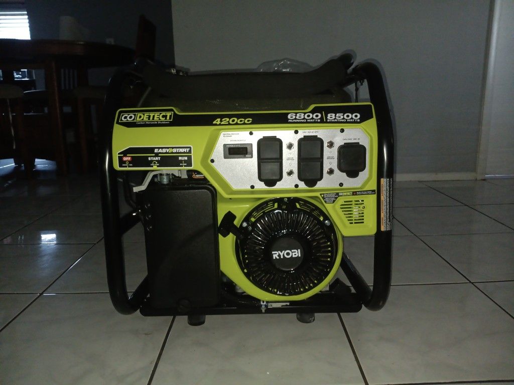 Ryobi 6800 Watt Generator (Model RY906522) - Like New - Barely Used!