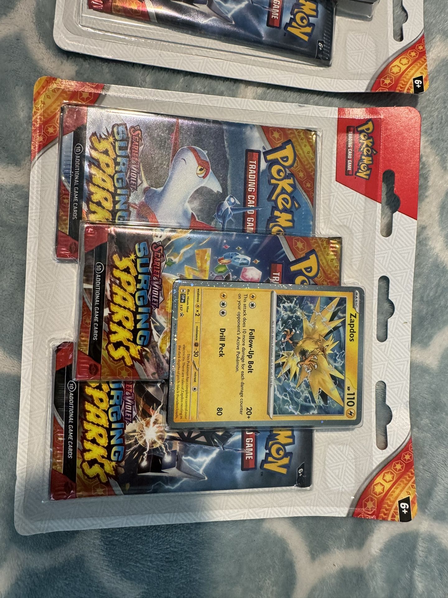 Pokémon TCG Scarlet & Violet Surging Sparks Three Booster Blister