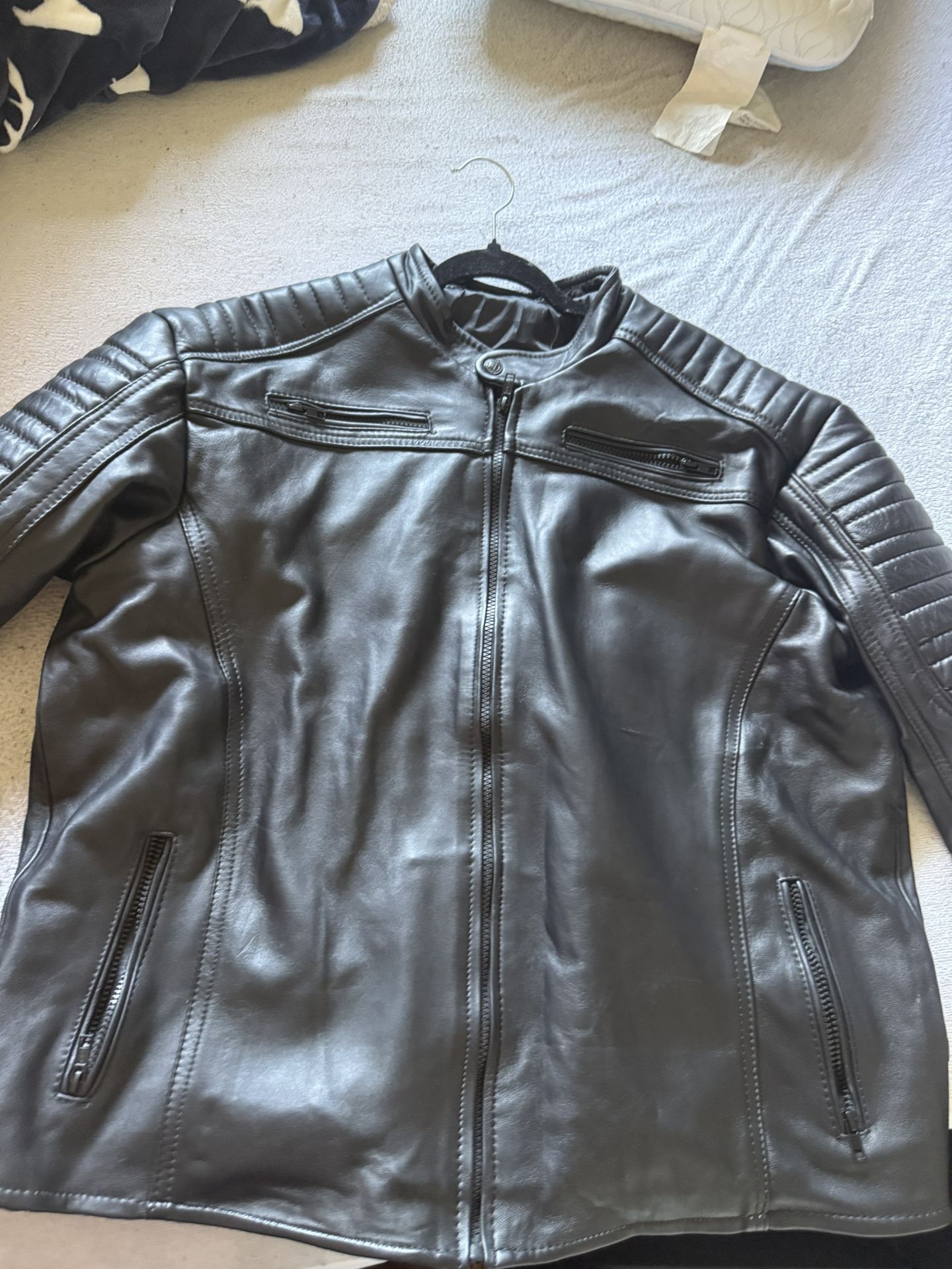 100% Authentic Genuine Leather Biker Style Jacket