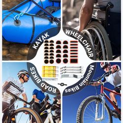 SARDVISA 40 PCS Bike Tire Repair Kit, Bicycle Inner Tube Puncture Patch Kit with 30 PCS Tire Patches & 3 PCS Stainless Steel Tire Levers, Portable Bik