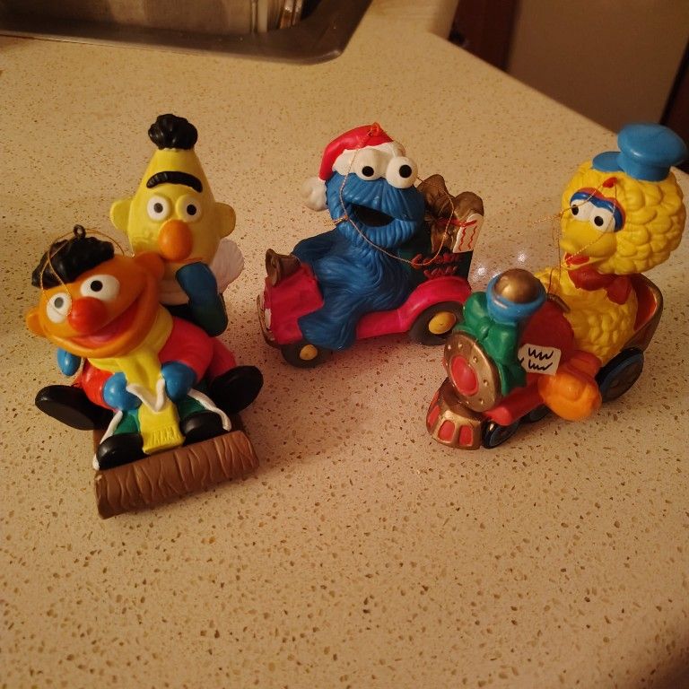 Vintage Sesame Street Christmas Ornaments