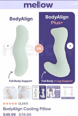 New Mellow BodyAlign Cooling Body Pillow
