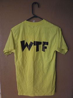 Alstyle Classic Men’s S Yellow "WTF" Graphic Crew Neck T-Shirt
