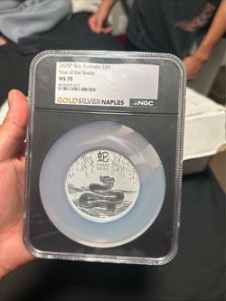 2025 Australia 5oz Silver Year of the Snake NGC MS70