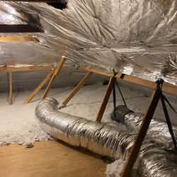 Attic Insulation And Foil radiant Barrier 