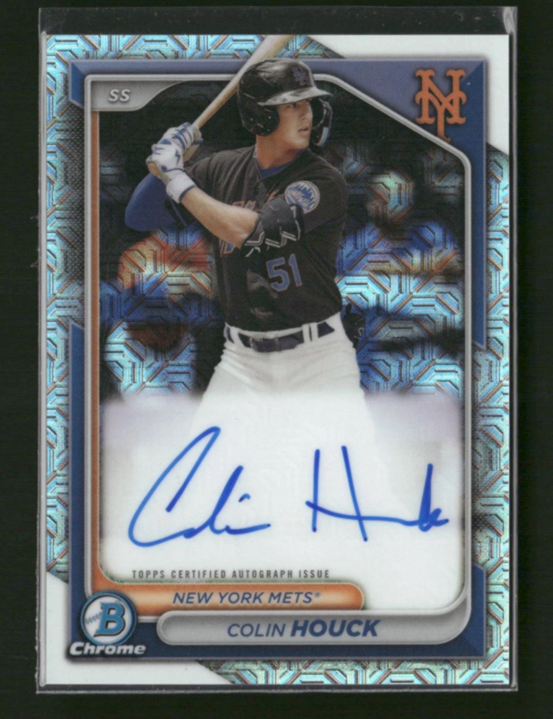 2024 Bowman Chrome #BMA-CH Colin Houck Prospects Autographs Mojo Refractors Auto