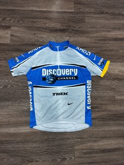 Vintage Nike Discovery Channel Cycling Jersey Mens XL Made in Italy Trek AMD Y2K