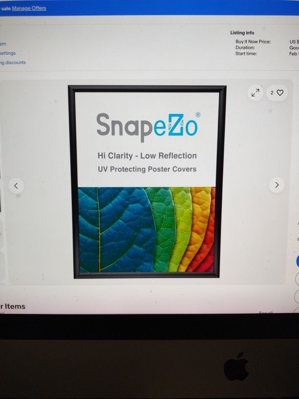 18x24 Black Snapezo Snap Frame - 1" Profile, Front Load Snap Frame