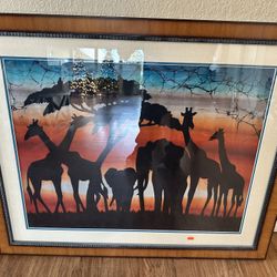 Framed batik From Africa 