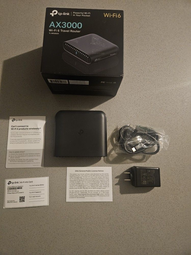 TP-Link Dual-Band Wi-Fi 6 AX3000 Travel Router TL-WR30002X