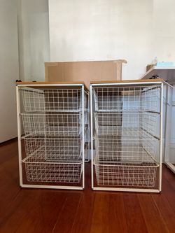 Wire Basket Drawer Storage Units – Set of 2