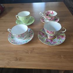 4 Tea China Tea Cups 
