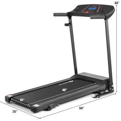 NEW GoPlus Incline Walking Pad, Folding Treadmill w/Handlebars, 0.6-6.5MPH. 220LB Weight Capacity