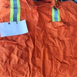 Work Shirt With Reflective Stripes