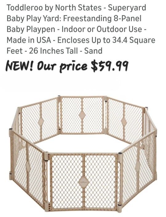 NEW! North States 8 Panels Baby Gate