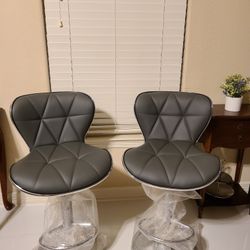 Set Of 2 Gray Bar Stools Brand New 