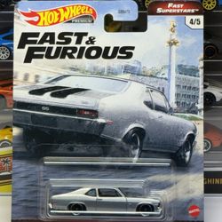 🎬🎥 HOT WHEELS PREMIUM 2021 - Fast & Furious F9 - ‘70 Chevy Nova SS - Fast Superstars 4/5 - Diecast Toy 🎬🎥