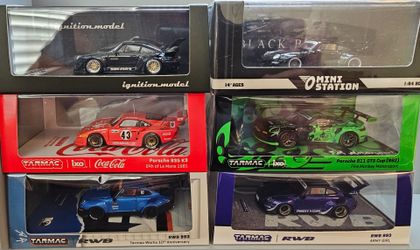 Porsche Die-Cast Model Cars Collection – Lot of 6