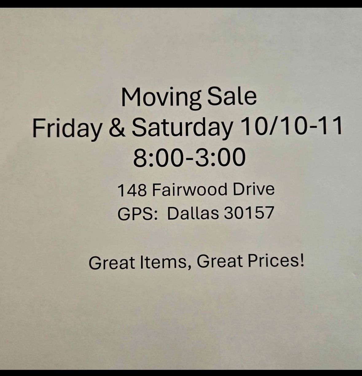 Moving Sale - Just Make And Offer….