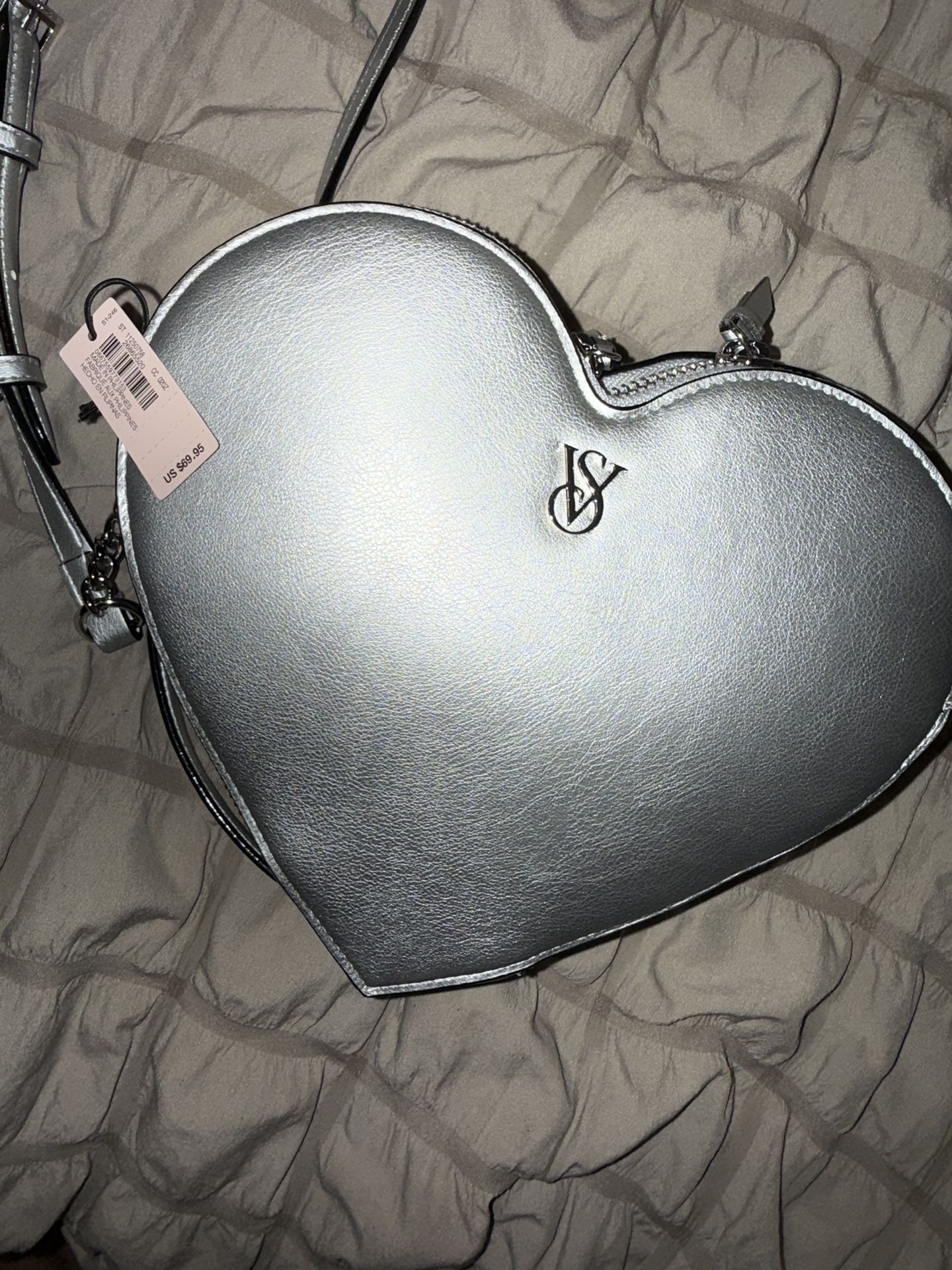 Brand New Victoria ‘s secret Silver Crossbody Bag $20