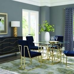 Brand New 5 PC Brass Dining Set