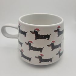 Coco + Lola Christmas Holiday Dachshund Weiner Dog Ceramic Mug Cup 