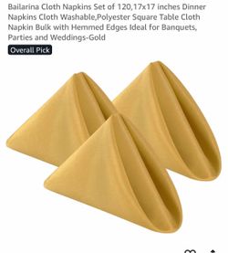 Gold cloth napkins