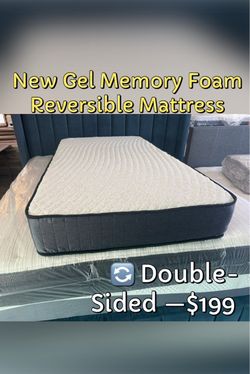 New Gel Memory Foam Reversible Twin Mattress
