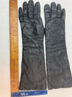 Vintage Gants SCHUERMANS/Bloomingdale’s Ladies Long Leather Gloves made in Belgium