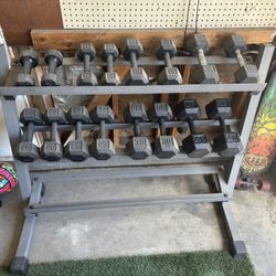 Dumbbells & Rack 