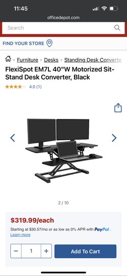 FlexiSpot EM7L Motorized Sit-Stand Desk Converter – Brand New, Never Opened