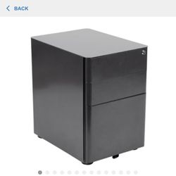 Modern 3-Drawer Mobile Locking Filing Cabinet