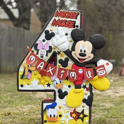 Number 4 Mickey Mouse Piñata