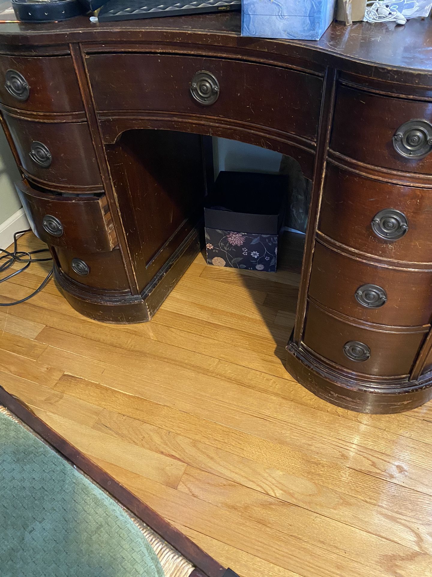 (2) Vintage desks Mahogany Must Go Asap  $125 Each 