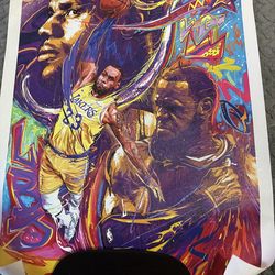 LeBron James poster on canvas