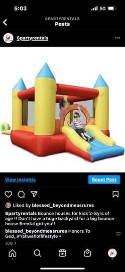 Small Bounce House (toddlers)