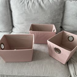 Homegoods Pink Storage Bins Set Of 3