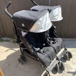 Maclaren Twin Triumph - Black Charcoal twin umbrella stroller