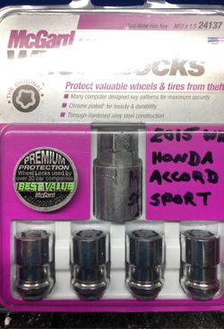 HONDA PARTS. WHEEL LOCKS. I HAVE LOTS OF DIFFERENT SETS THIS IS ONE.