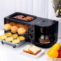 3-In-1 Breakfast Station, Portable Breakfast Maker with Non-Stick