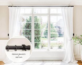 BlastHome Luxury 4 ft Custom Curtain Rod 1 1/4" Large