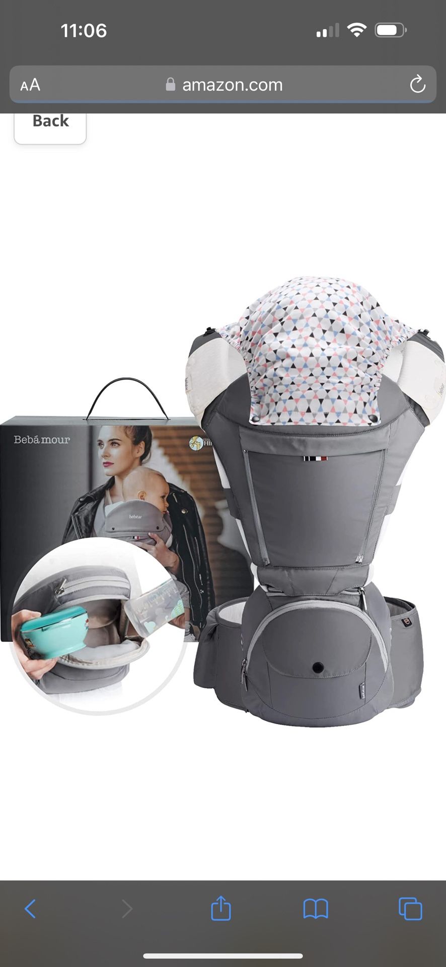 Baby Carrier And Hip Seat
