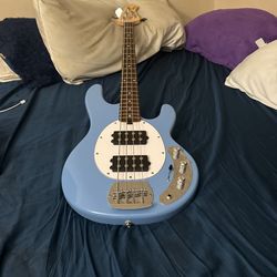 Blue Bass Guitar
