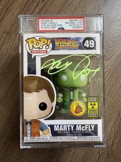 Marty McFly Signed Funko Pop Michael J. Fox