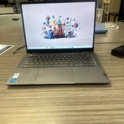 Lenovo - Flex 5i Chromebook Plus Laptop with Gemini - 14" 2K Touch - Intel i3 - 8GB RAM - Intel UHD Graphics - 128GB SSD - Storm Grey