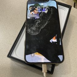 iPhone 12 Pro Max with damaged glass front and back And Cloud Locked
