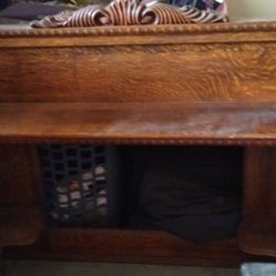 Large Antique Coffee Table And Hutch Top