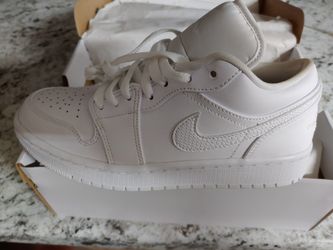 Women's Air Jordan 1 Low White Shoes  *Brand New* $100