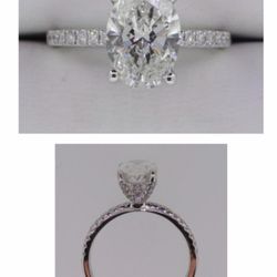 14kt White Gold Diamond Engagement Ring
