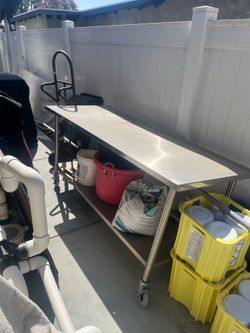 Stainless steel table